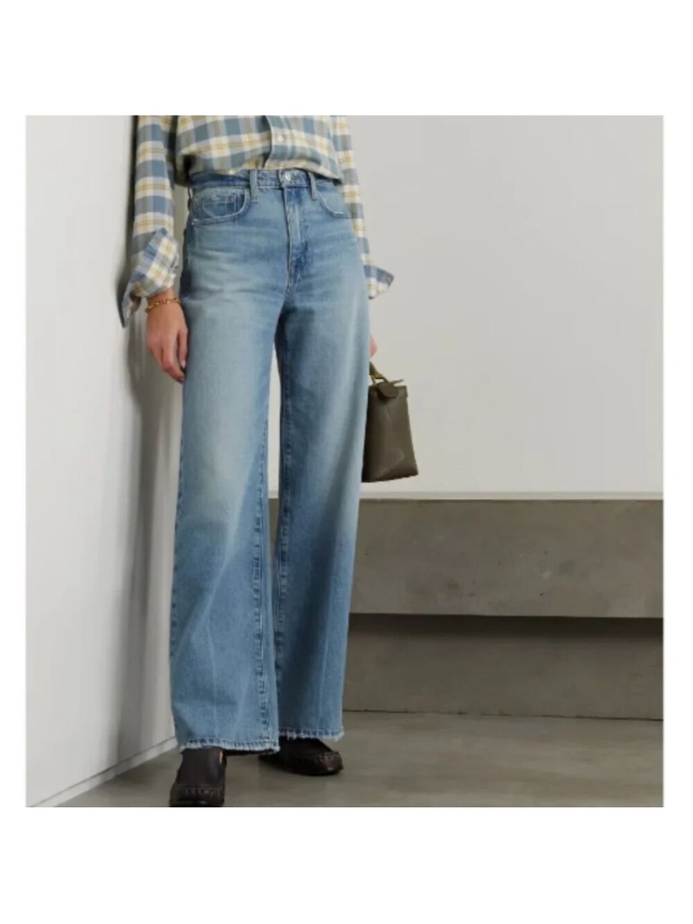 Frame Denim Le Jane Wide Leg Jeans in Varsity Blues Size 24